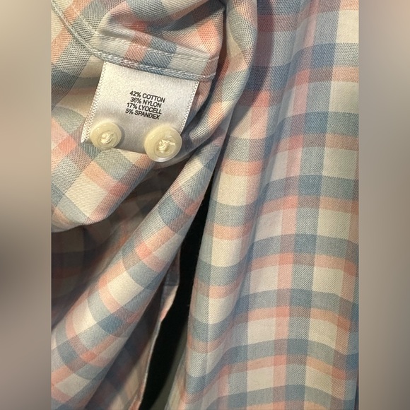 Peter Millar Men's Size 2XL Long Sleeve Button Up Shirt Pink Blue Plaid Lark NEW - Picture 4 of 7